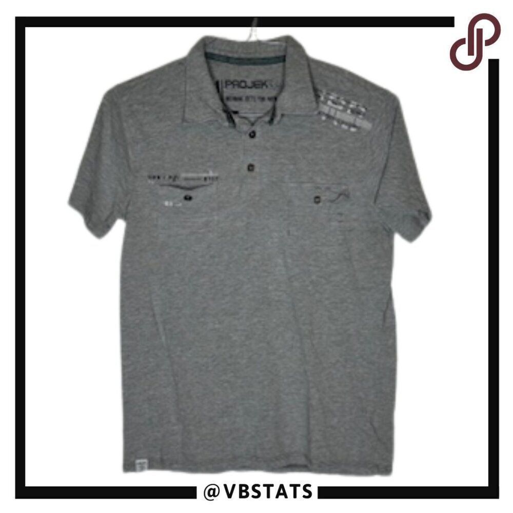 Projek Raw Gray Graphic Design Polo in‎ Size Small